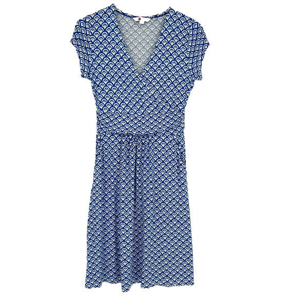 Boden Dresses & Skirts - Boden‎ Dress Womens 4P Blue Geometric Comfy Stretchy Work Career Sundress
